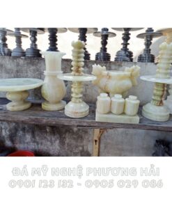 Bộ đồ thờ bằng đá ngọc Pakistan nhập khẩu
