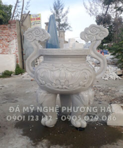 Lư hương đá họa tiết dơi