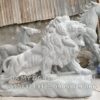 Tượng Sư tử đá trắng xám