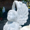 Tượng thiên thần đá trắng xám